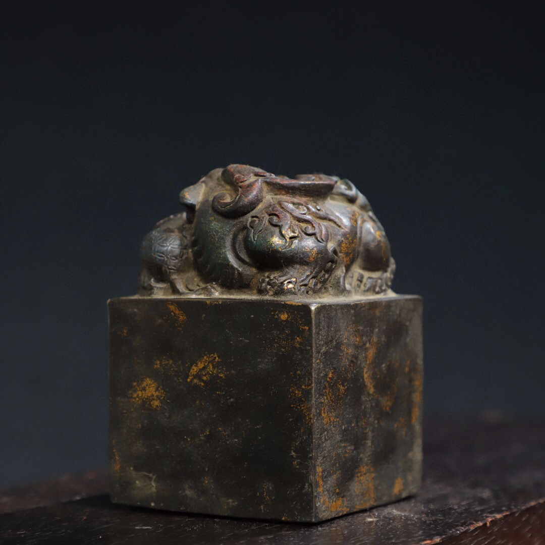 古寶奇蔵】銅製・拓金・瑞獣印章・置物・賞物・中国時代美術 古寶奇蔵】銅製・拓金・瑞獣印章・置物・賞物・中国時代美術
