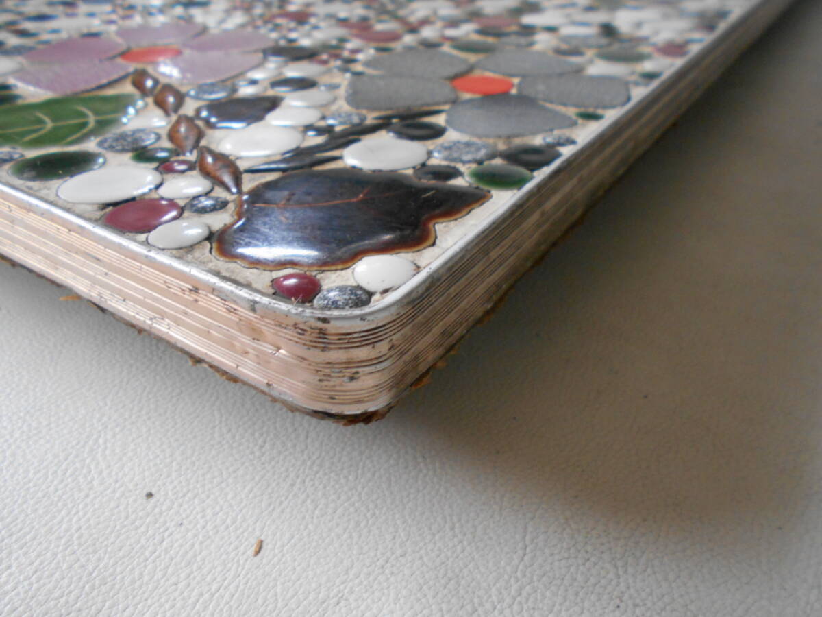 タイル タイル張り ストーブ台 昭和レトロポップ 花柄 薪