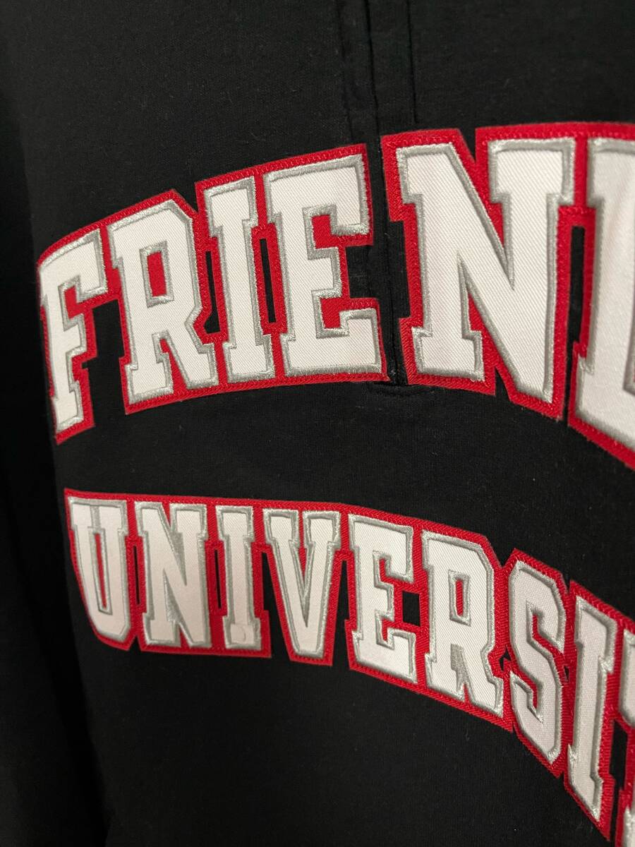 チャンピオン Champion　ハーフジップ スウェット トレーナー 黒　USA　Friends University　カンザス州_画像8