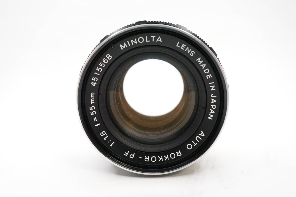 * хорошая вещь * Minolta MINOLTA SR-1 однообъективный зеркальный пленочный фотоаппарат AUTO ROKKOR-PF F1.8 55MM manual линзы #330