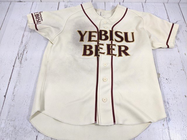 【as896】野球 東京ドーム エビスビール 売り子 ユニフォームシャツ+パンツ+ベルト+キャップ帽子◆Lサイズ◆h62