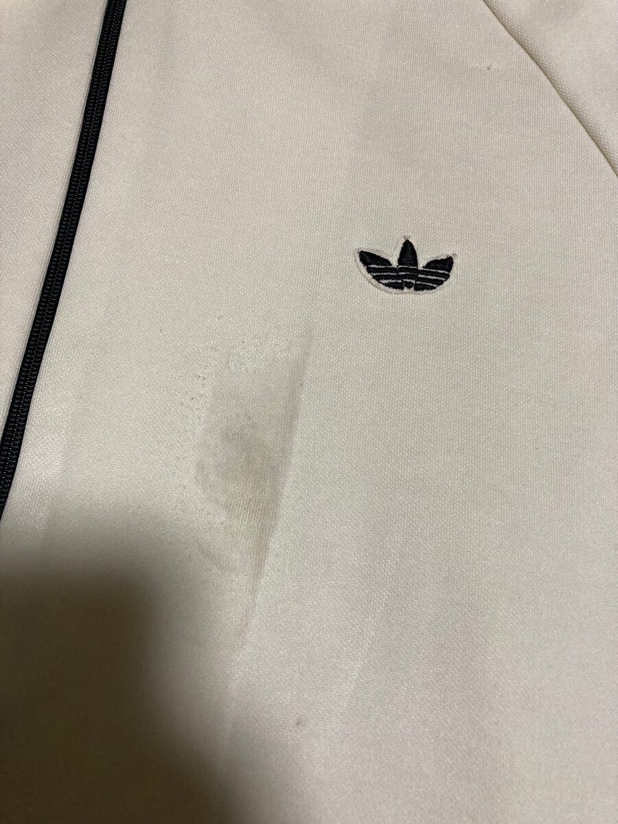 80s adidas デサント トラックジャケット 5号 ホワイト ブラック 80s adidas デサント トラックジャケット 5号 ホワイト ブラック