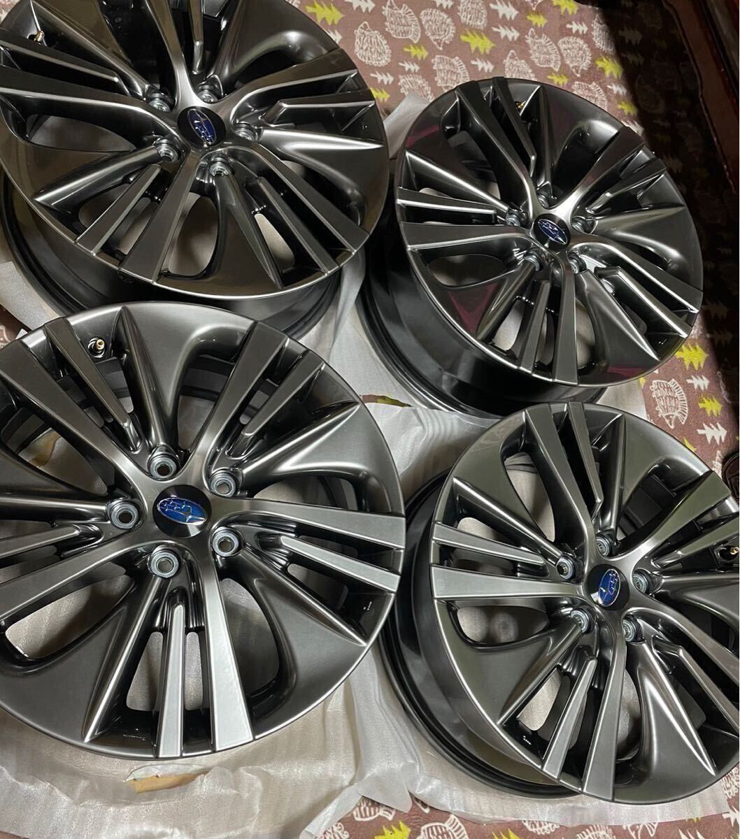 新車外し　スバル　レイバック純正アルミホイール18インチ7J+55 ホイール４枚セット　純正戻し　スタッドレス用におすすめ