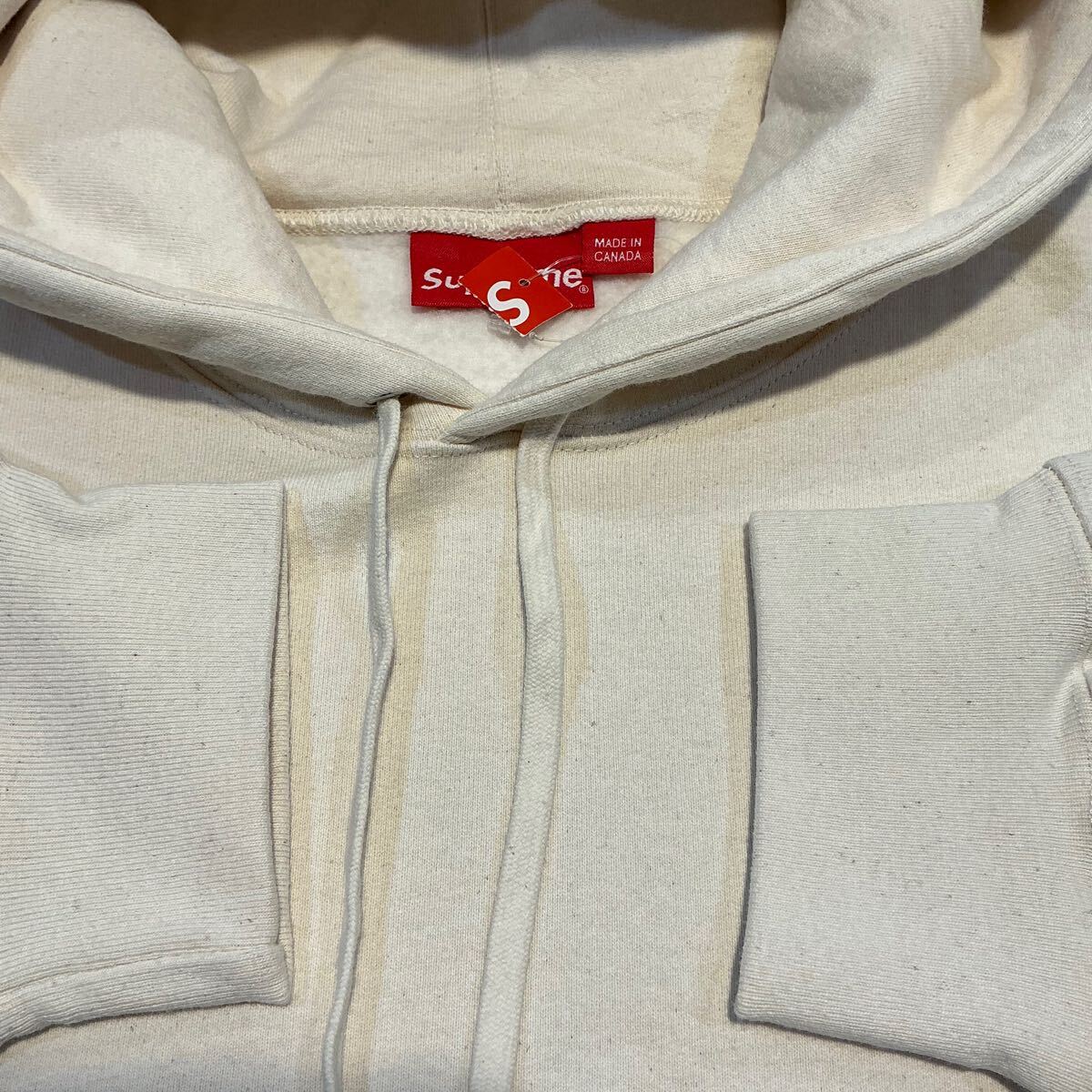 Supreme Supreme 19aw Micro Logo Hooded Sweatshirt pull over sweat Parker Street beige XL size 696736