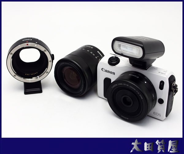 51)質屋出品☆Canon EOS M・ダブルレンズキット EF-M22mm F2 STM