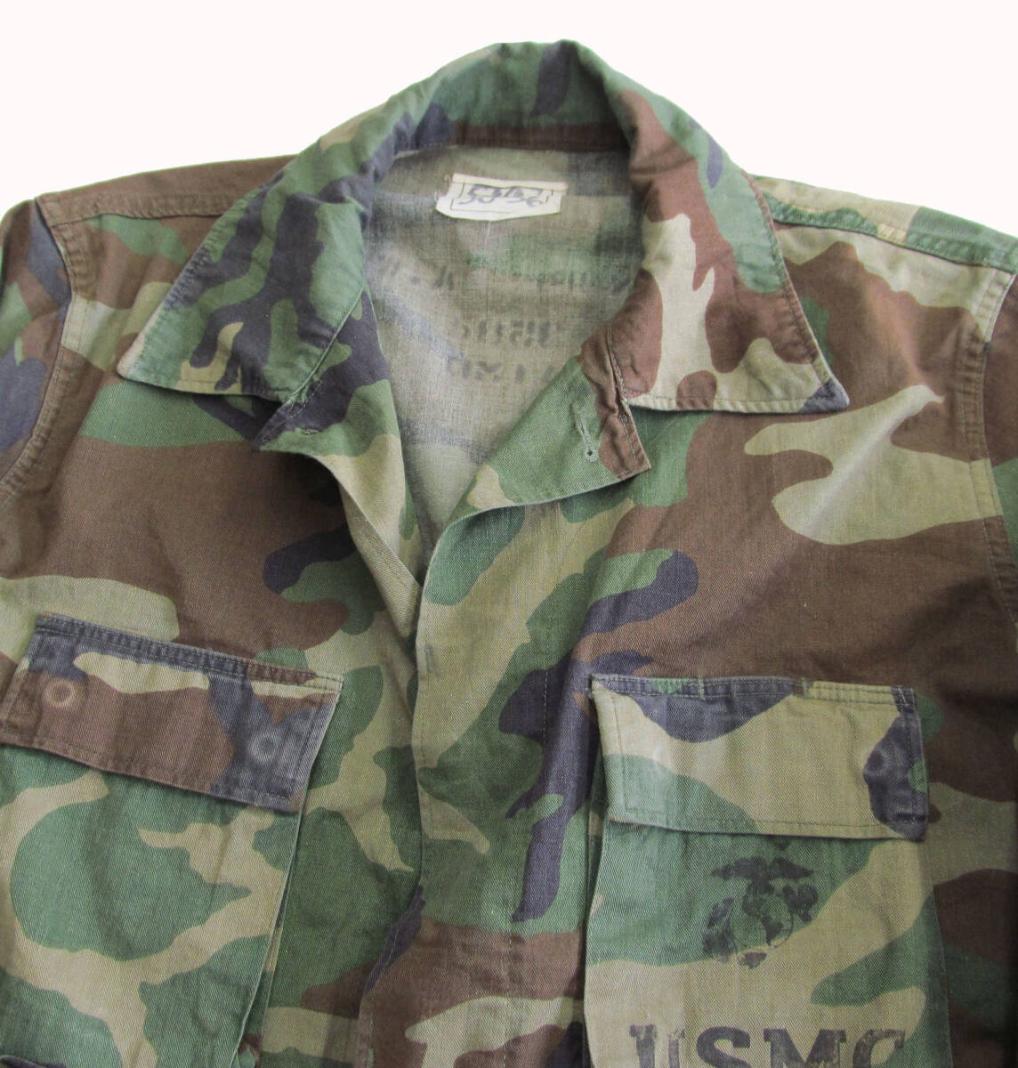 米軍実物 81年 ノンリップ ステンシル入り USMC 海兵隊 迷彩