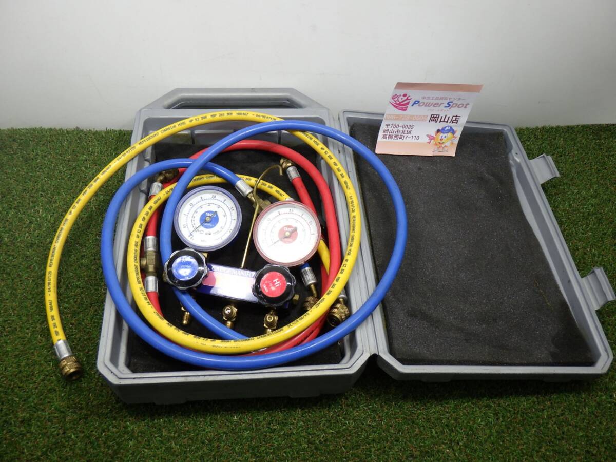 エアコン工事に★タスコ マニホールドゲージ TA141AFL-1/TA141AFL 中古品 241108