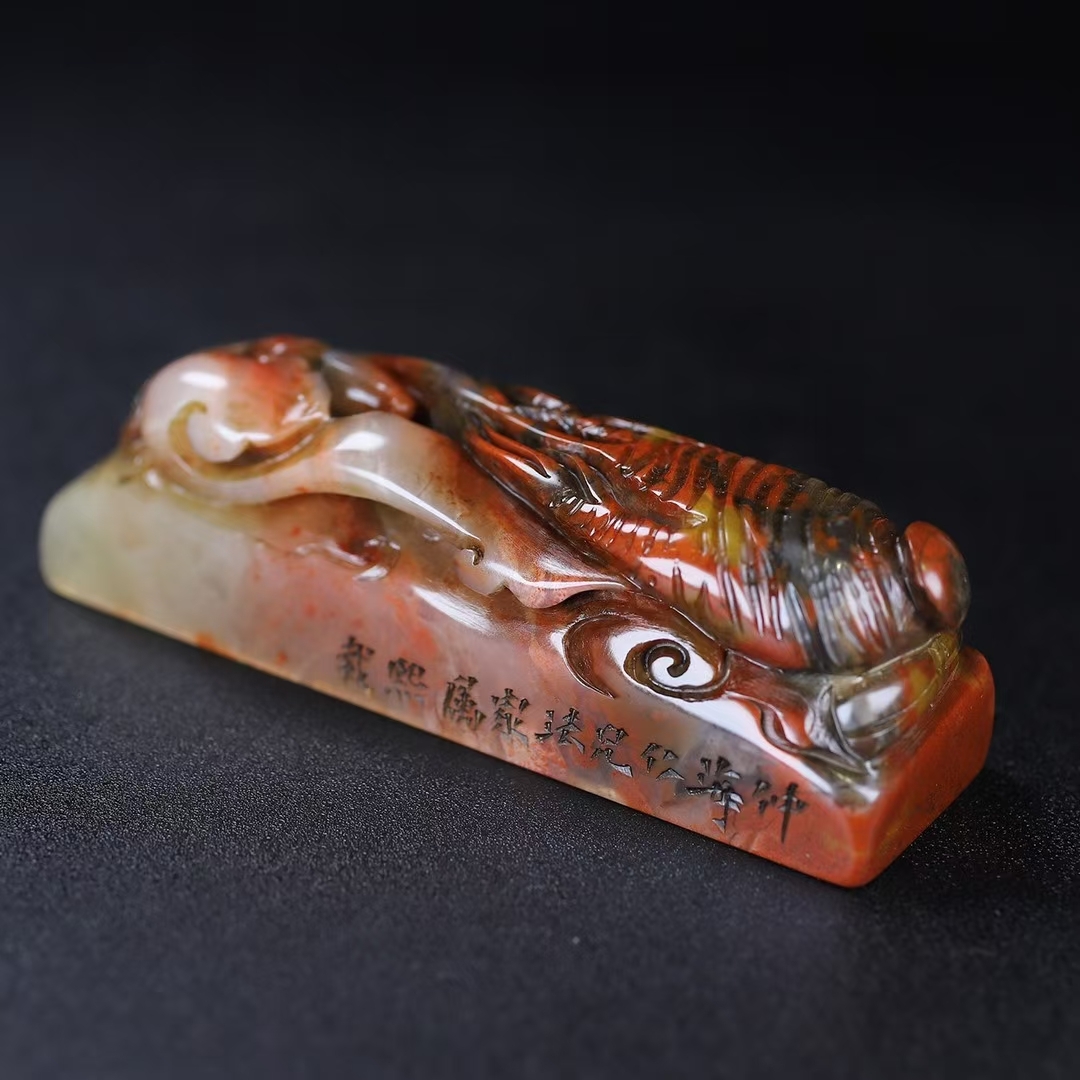 聚寶齋*清*古寿山石*田黄石*細密彫*人生は 聚寶齋*清*古寿山石*田黄石*細密彫*人生は