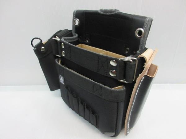 ふくろ倶楽部 腰袋 釘袋 三型 墨つぼ 鑿差ホルダー DP-553-SK 大工 建筑 建設(shè) 造作 內(nèi)裝 リフォーム 改裝 工務(wù)店 DIY 職人 ツールポーチ