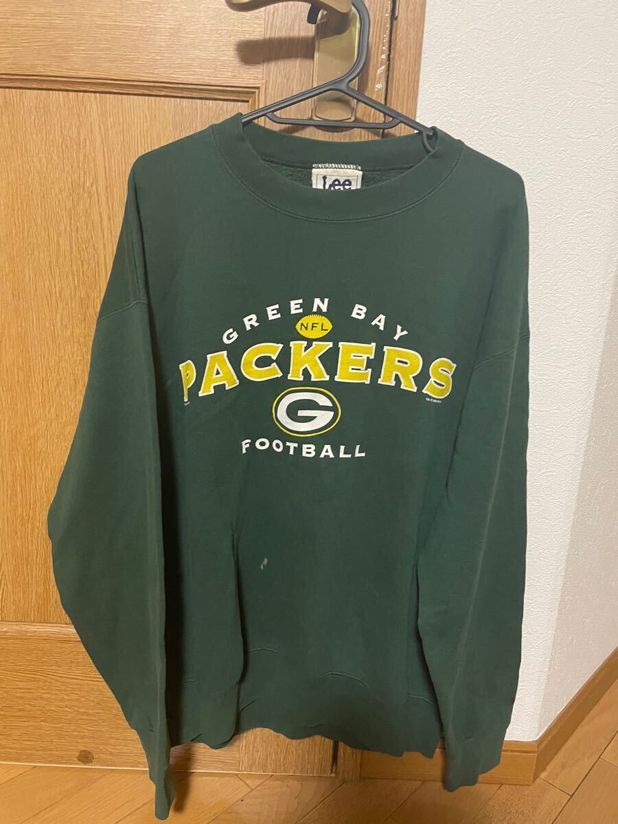 希少！Lee USA製ボディー NFL GREENBAY PACKERS(パッカーズ)2000年コピーライト入りヴィンテージ スウェット