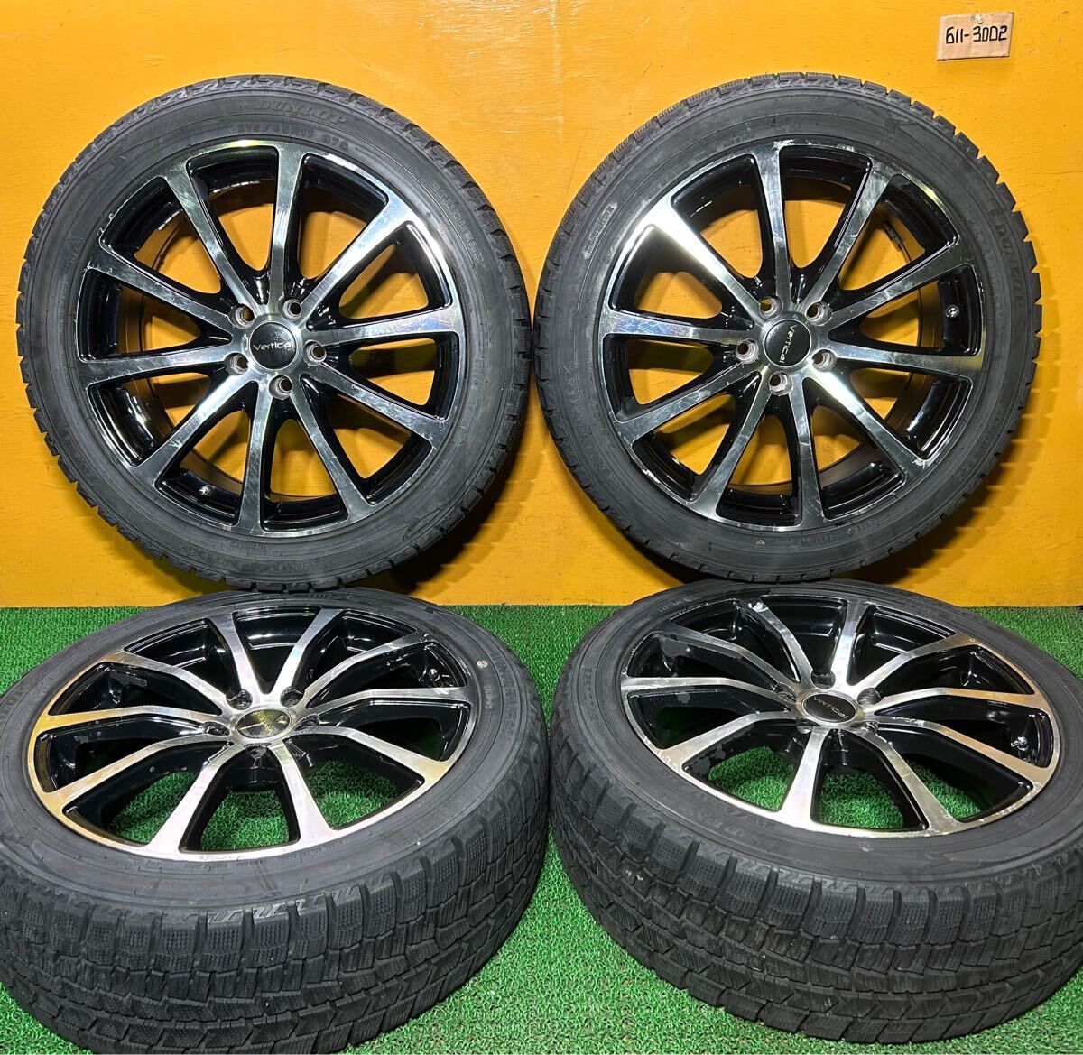 ＊冬用 215/45R17 87Q DUNLOP WINTER MAXX ＊Vertical【17×7.0J +48 PCD:100×5H ハブ径:73mm】プリウス、スバル車等に
