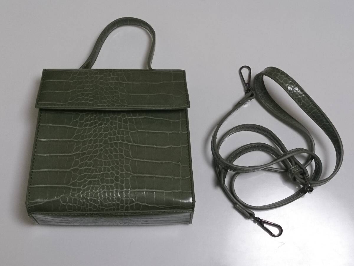 レディース ショルダーバッグ ハンドバッグ 2way グリーン 緑 カーキ