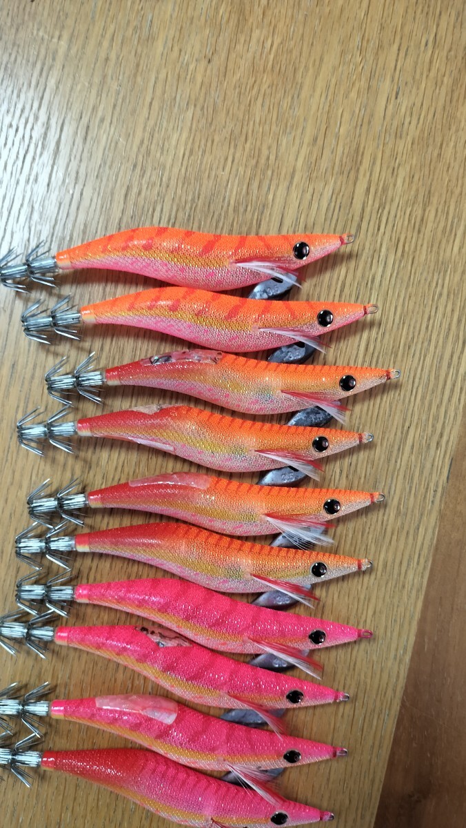 ヨーヅリ アオリーq エース 3.5號(hào) インナーシート レッドコアベイトピンク オレンジ マーブルコアオレンジドット エギ 廃盤 セット
