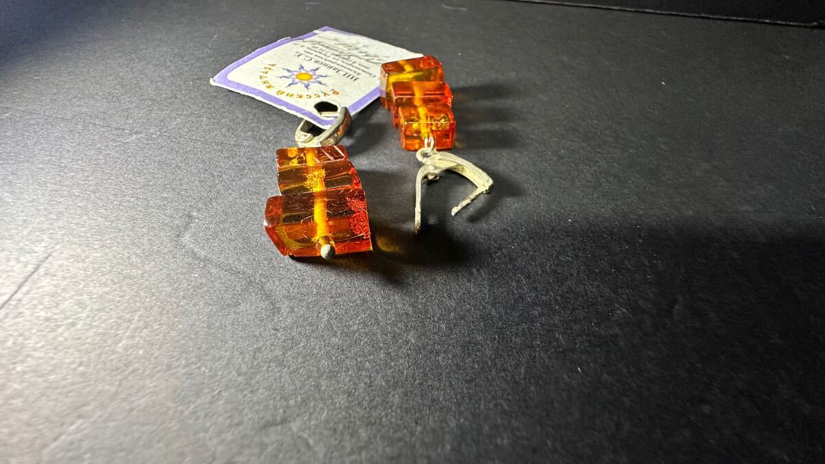 琥珀ピアス、ナチュラルエンバ、ロシア琥珀イヤリング_画像3
