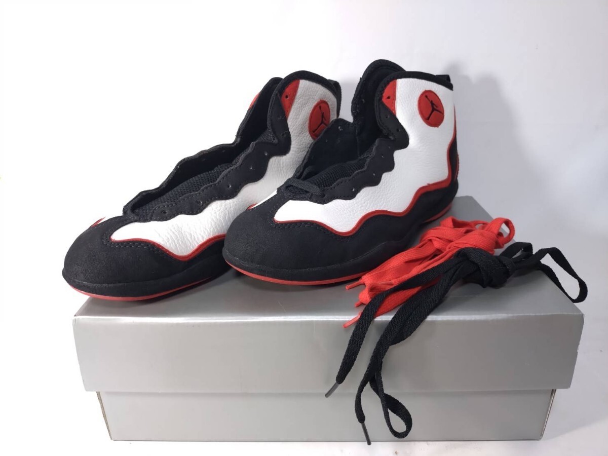11142r▲良好 保管品▲スニーカー【NIKE AIR JORDAN TRAINER ナイキエアジョーダントレーナー】正規品▲サイズ28cm送100▲白 黒 赤