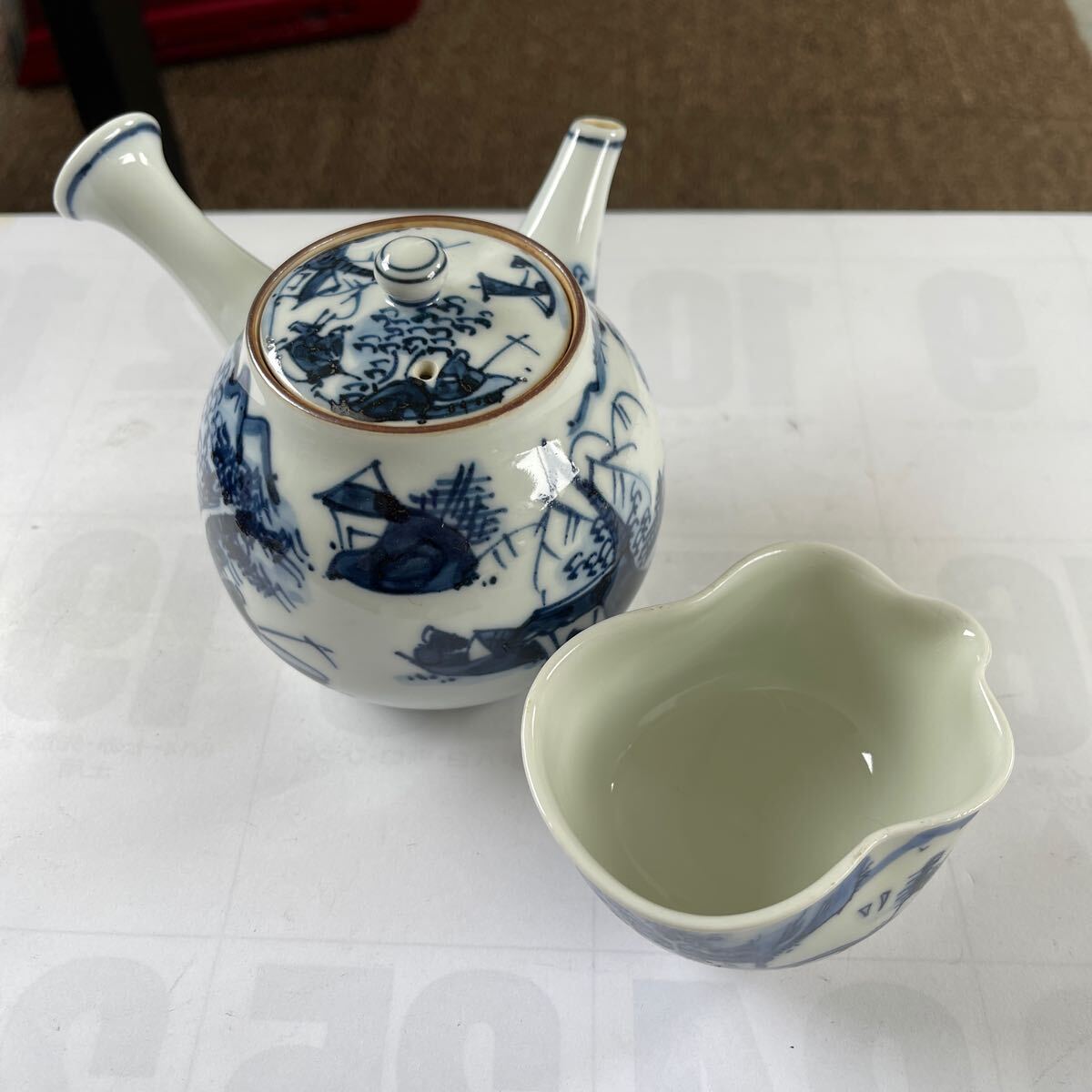 煎茶道具 急須 茶注 染付 青華 煎茶道具 急須 茶注 染付 青華