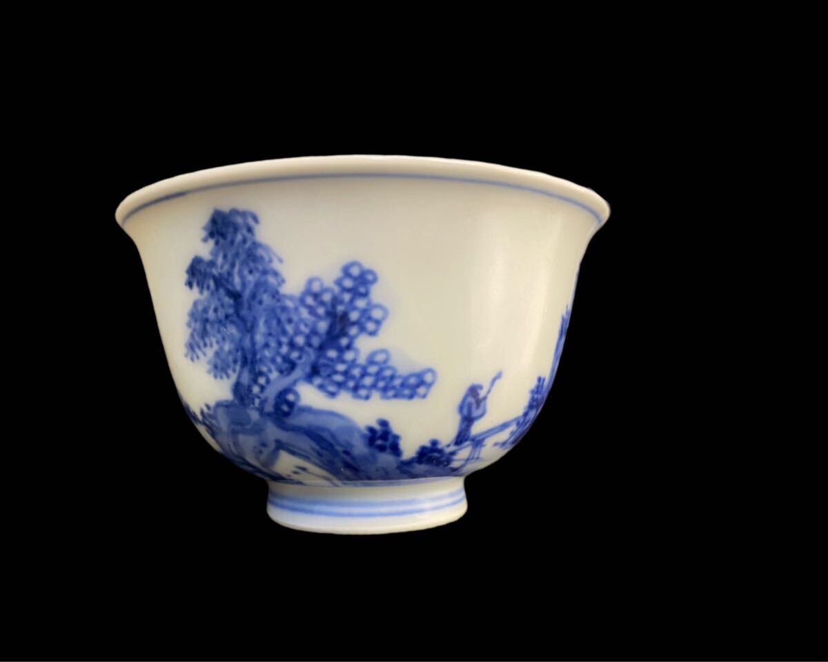 煎茶器 柴田如阿弥 6客セット 無想庵 如阿彌 染付