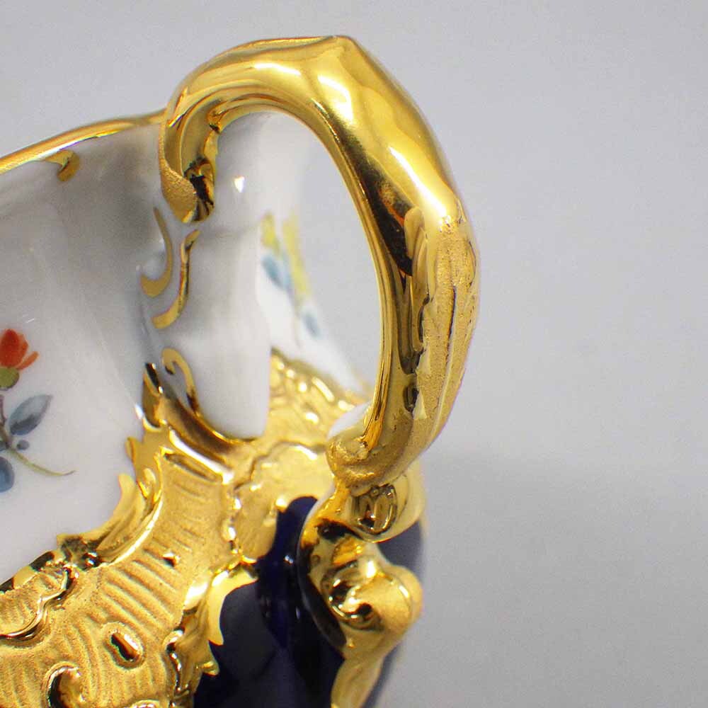 MEISSEN - マイセン Meissen グランツゴールド Bフォーム  コバルト 宮廷の小花 洋食器 マイセン Bフォーム 宮廷の小花 コバルト カップ