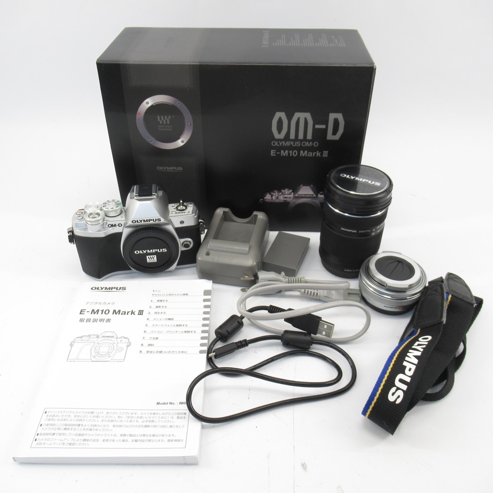 1円〜 OLYMPUS オリンパス OM-D E-M10 Mark III ダブルズームキット M.ZUIKO DIGITAL ED 動作確認済み 314-3295786【O商品】