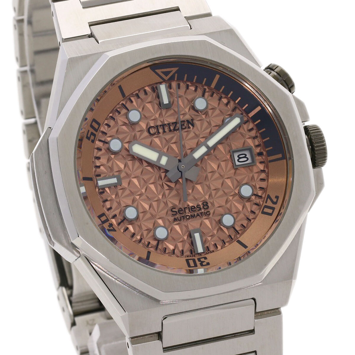 CITIZEN シチズン NB6066-51W シリーズ8 メカニカル 世界限定1700本 腕時計 ステンレススチール SS メンズ 中古_画像4