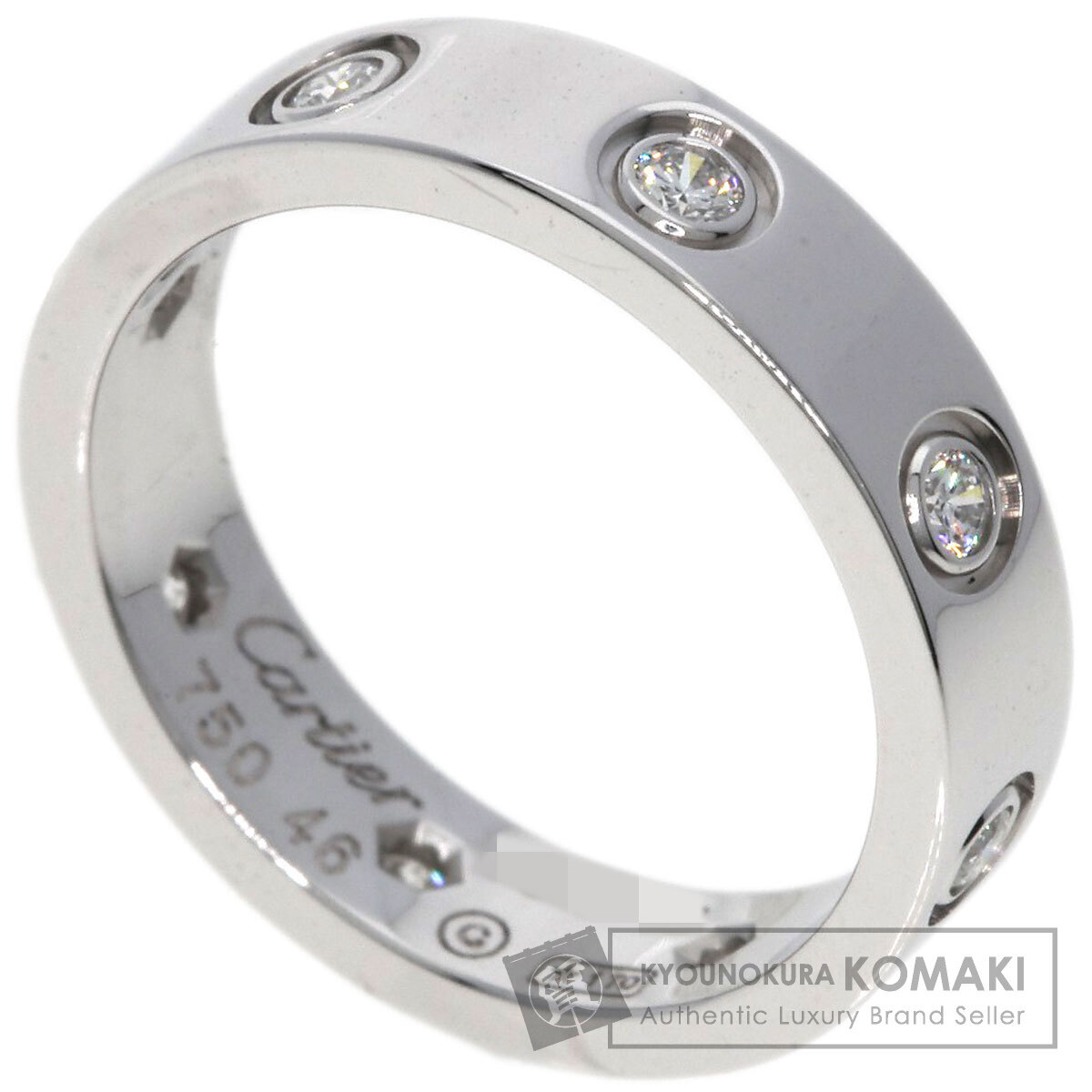 CARTIER カルティエ ミニラブリング フル ダイヤモンド #46 リング?指輪 K18ホワイトゴールド レディース 中古
