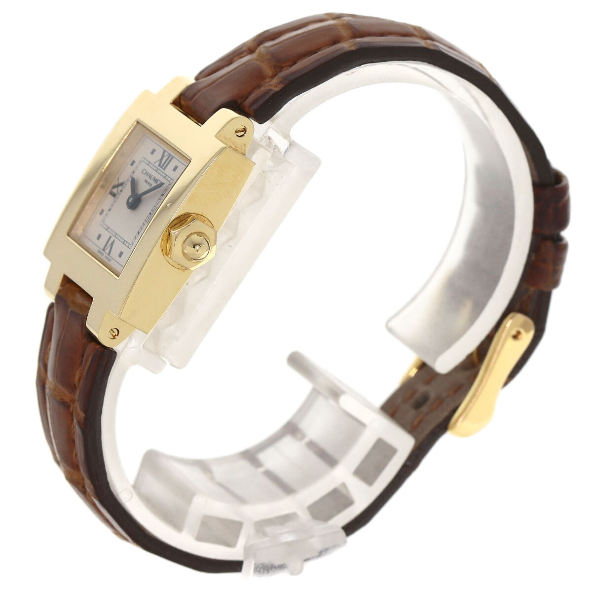 Chaumet ショーメ スティル ドゥ ショーメ 腕時計 K18イエローゴールド 革 レディース 中古