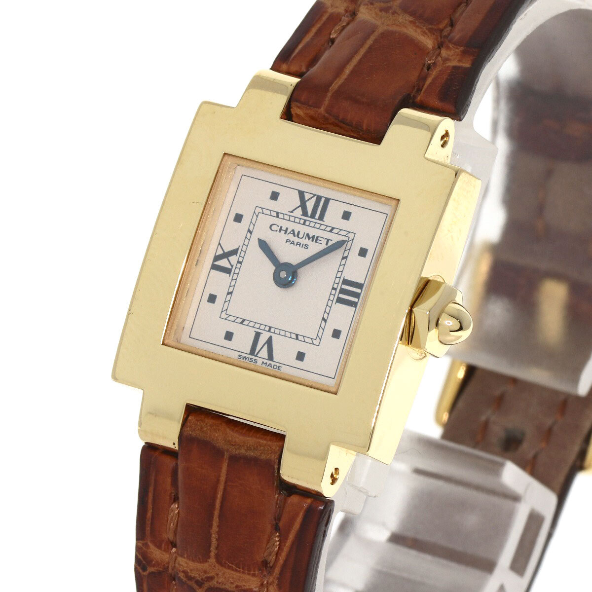 Chaumet ショーメ スティル ドゥ ショーメ 腕時計 K18イエローゴールド 革 レディース 中古