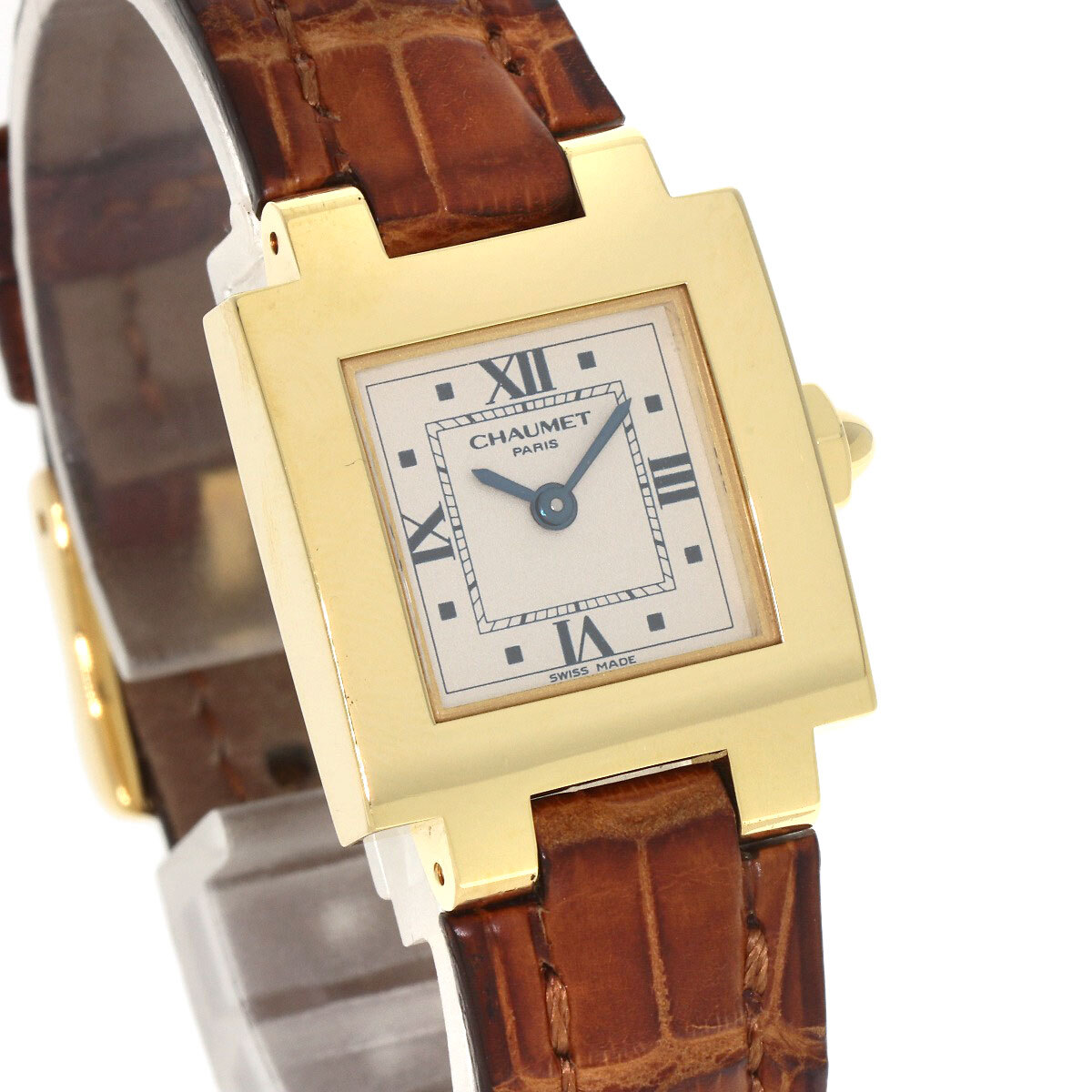 Chaumet ショーメ スティル ドゥ ショーメ 腕時計 K18イエローゴールド 革 レディース 中古