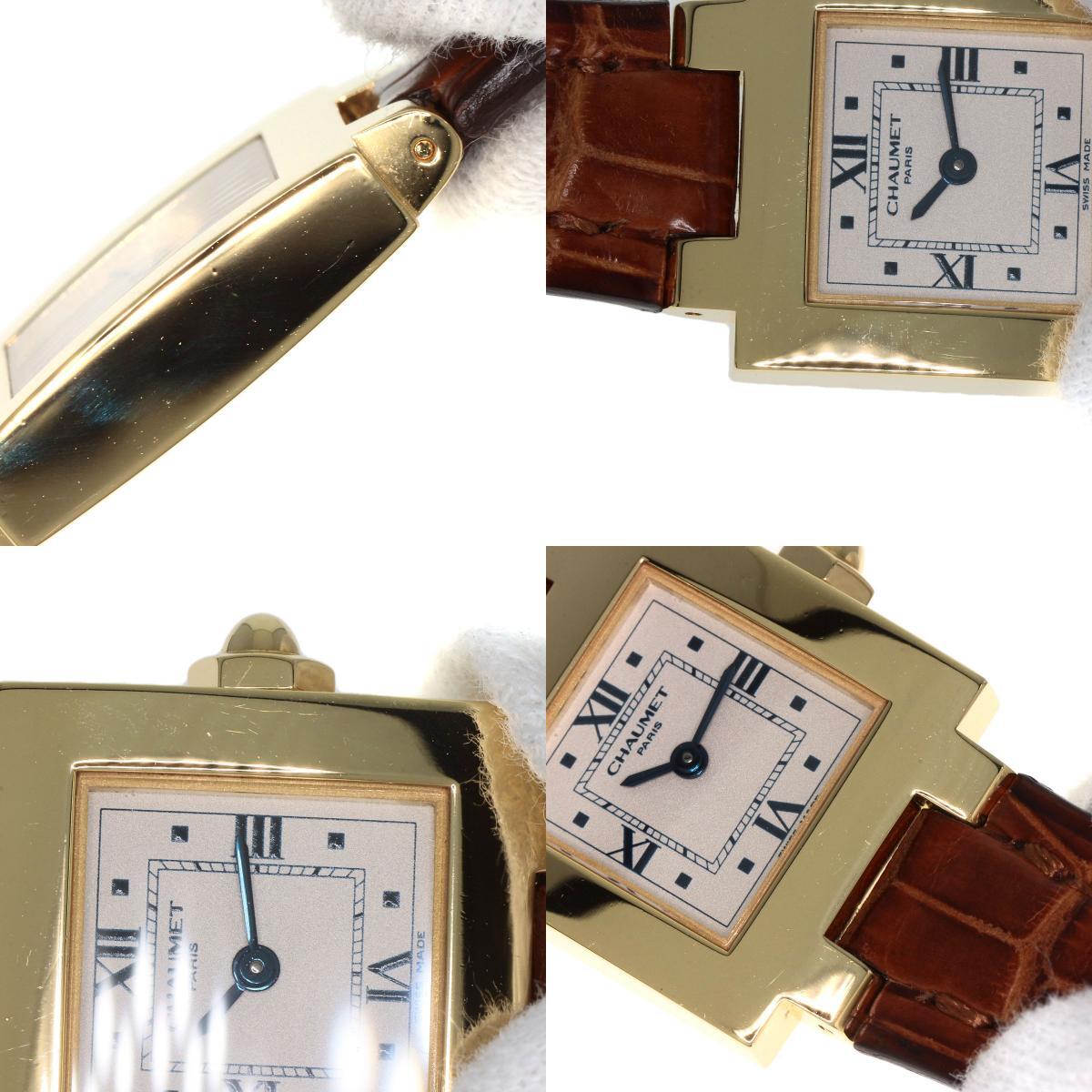 Chaumet ショーメ スティル ドゥ ショーメ 腕時計 K18イエローゴールド 革 レディース 中古