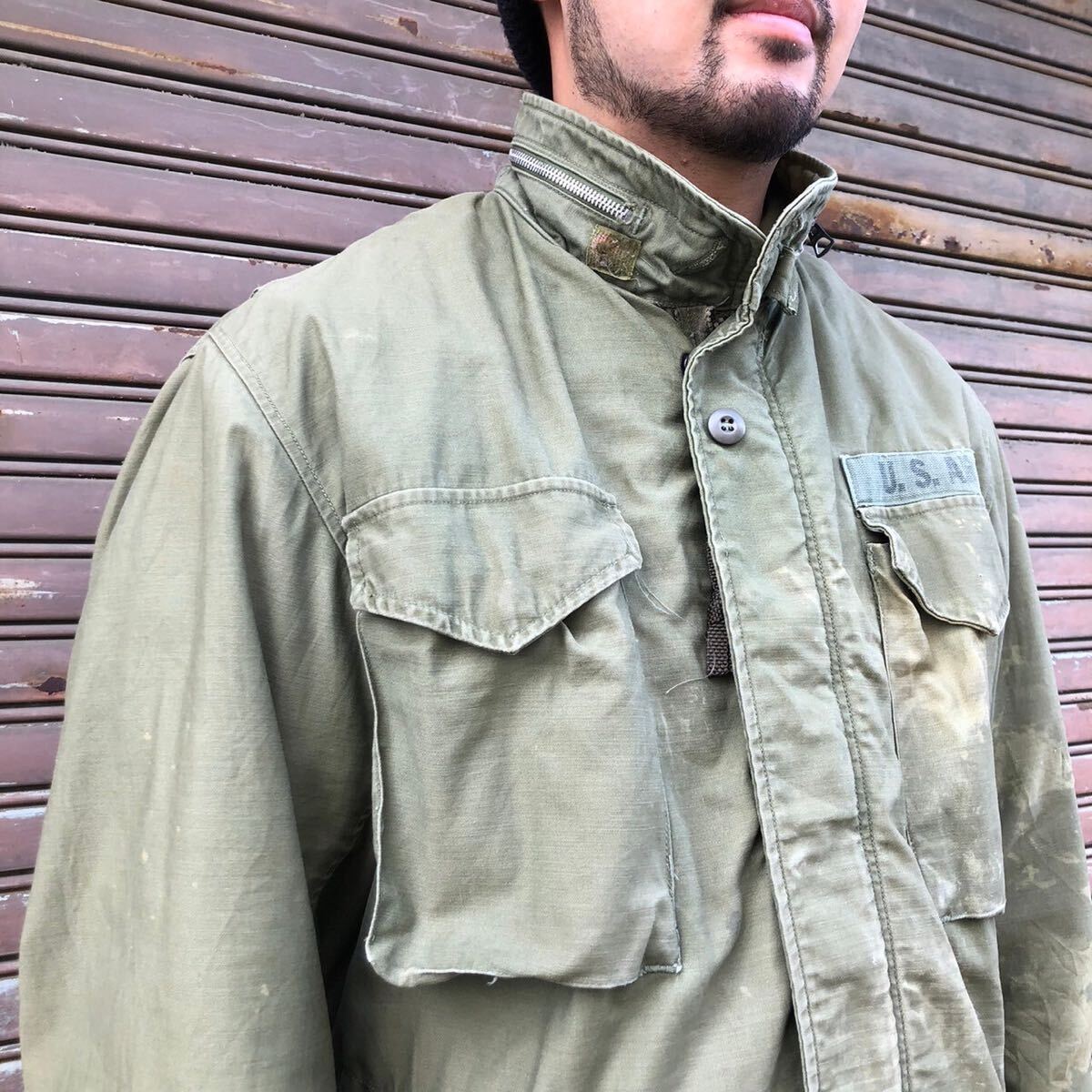 最初期 60s 1st US ARMY 米軍実物 M-65 COTTON SATEEN OG-107 最初期 60s 1st US ARMY 米軍実物 M-65 COTTON SATEEN OG-107