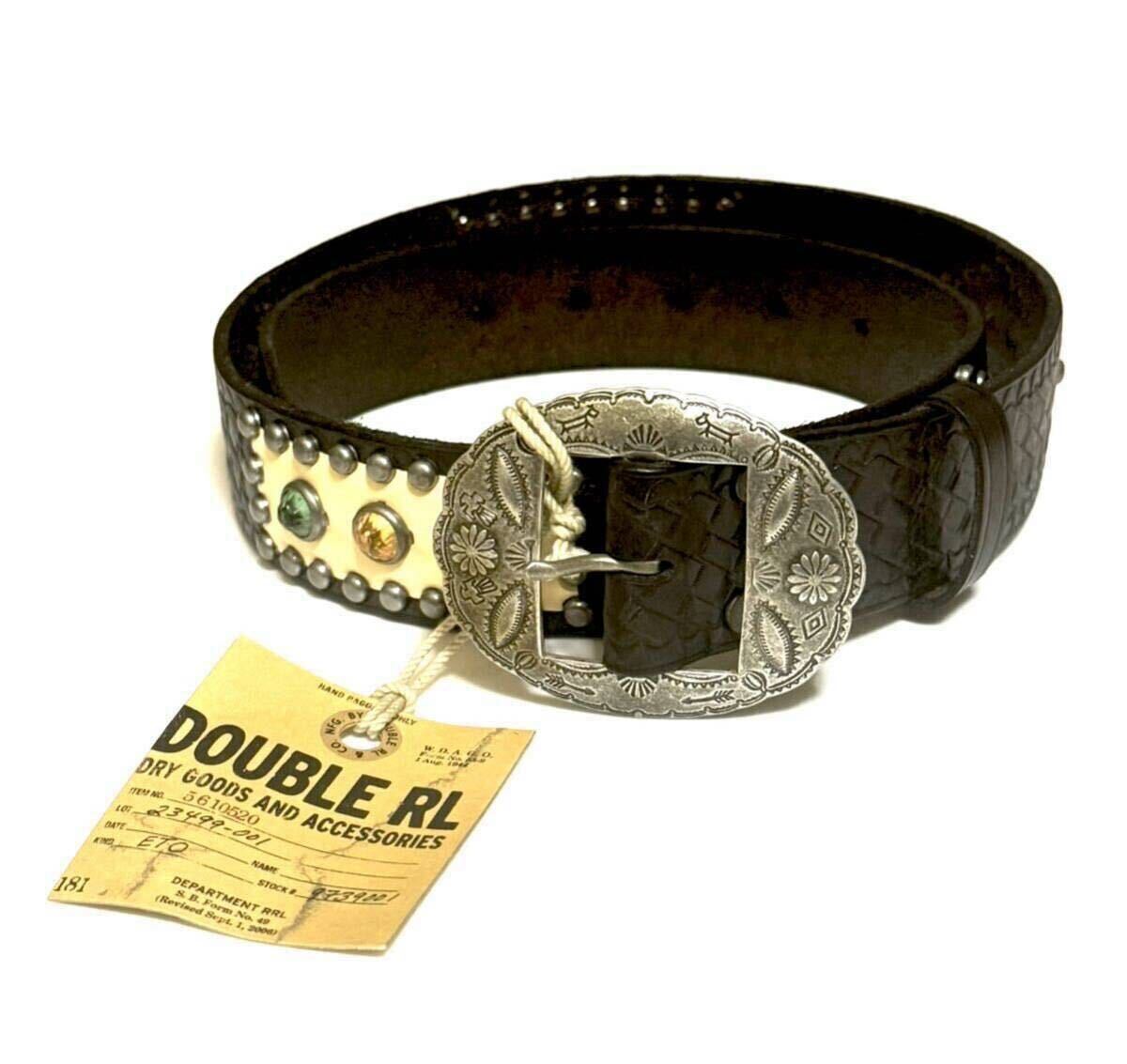 RRLのスタッズベルト(32㌅) RRL スタッズベルト ダークブラウン 32インチ