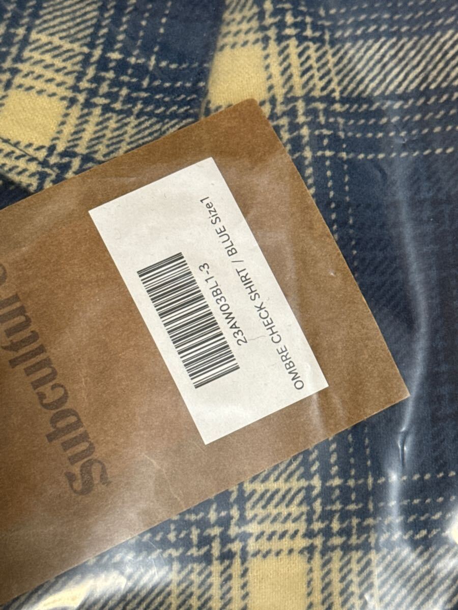 未使用subculture サブカルチャーオンブレチェックシャツサイズ1 未使用subculture サブカルチャーオンブレチェックシャツサイズ1