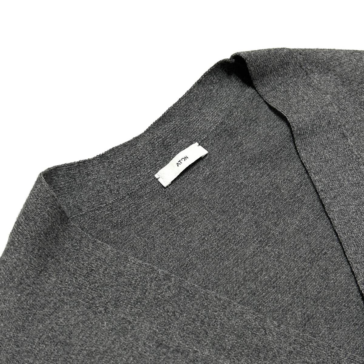定価3 7万 ATON WOOL WASHI OVERSIZED CARDIGAN 6 ウール和紙 定価3 7万 ATON WOOL WASHI OVERSIZED CARDIGAN 6 ウール和紙