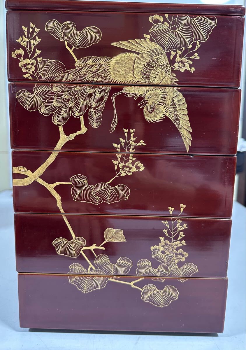 蒔絵 漆器 重箱 鳳凰 蒔絵漆器重箱鳳凰