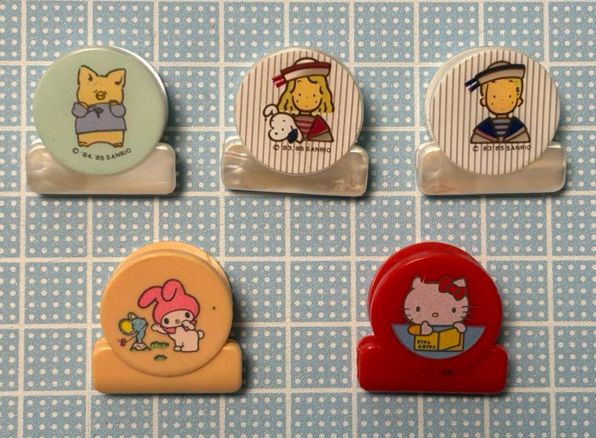 昭和レトロサンリオ 1970年代 1980年代 クリップ 鉛筆キャップ 昭和レトロサンリオ 1970年代 1980年代 クリップ 鉛筆キャップ