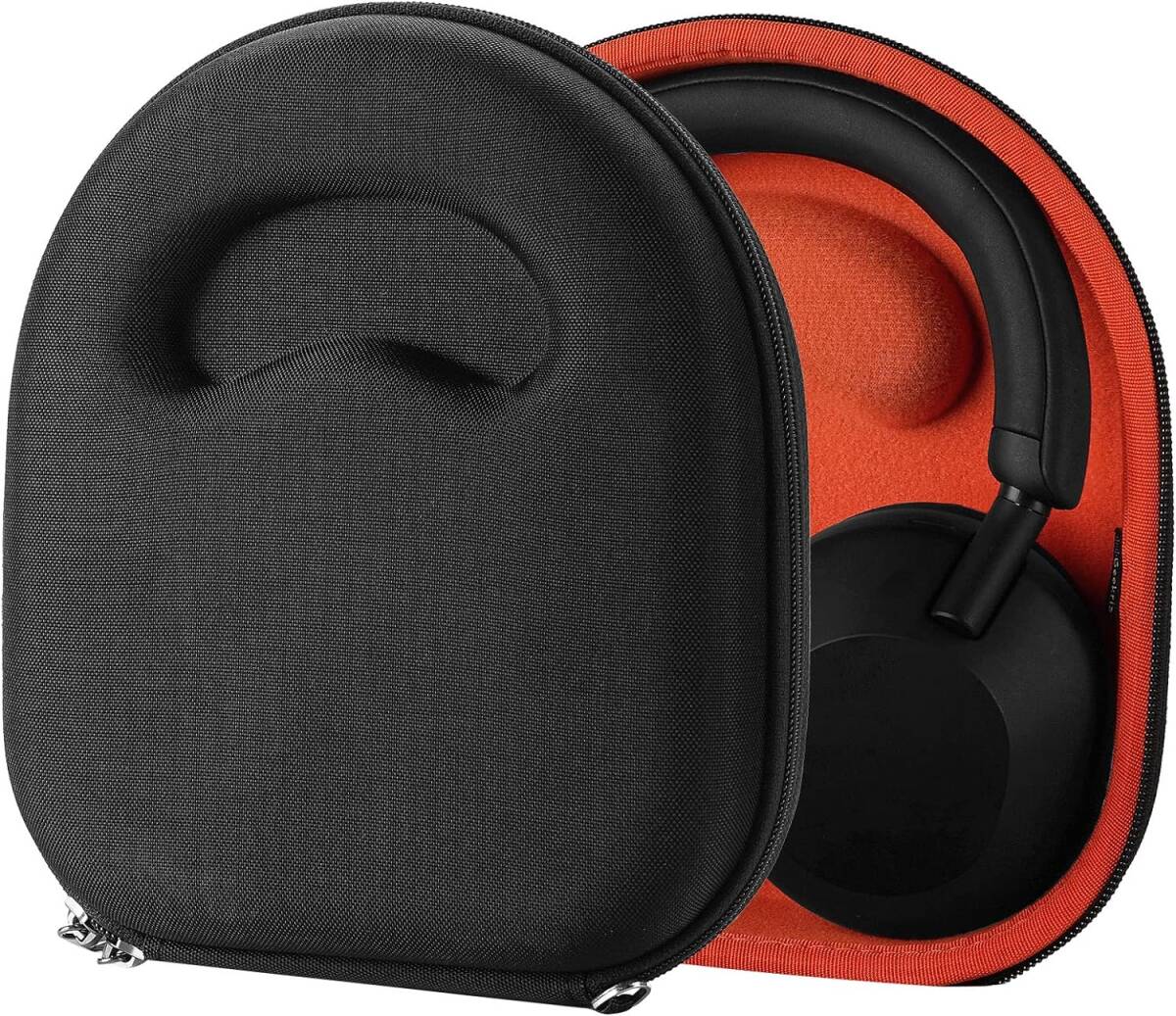  everyday using travel for hard shell headphone case - black, pouch attaching 