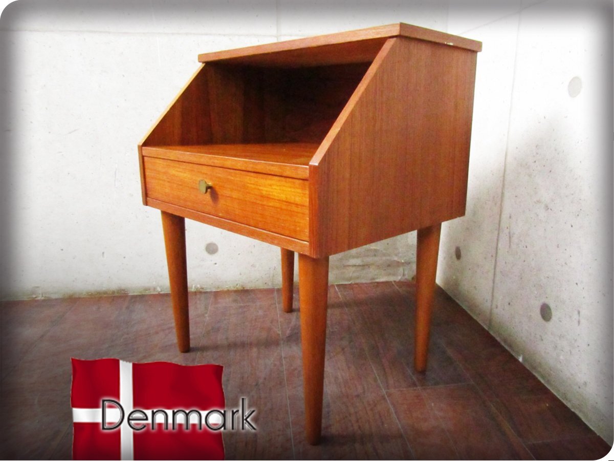 □美品□Denmark/デンマーク□ヴィンテージ□チーク材□ナイト □美品□Denmark/デンマーク□ヴィンテージ□チーク材□ナイト
