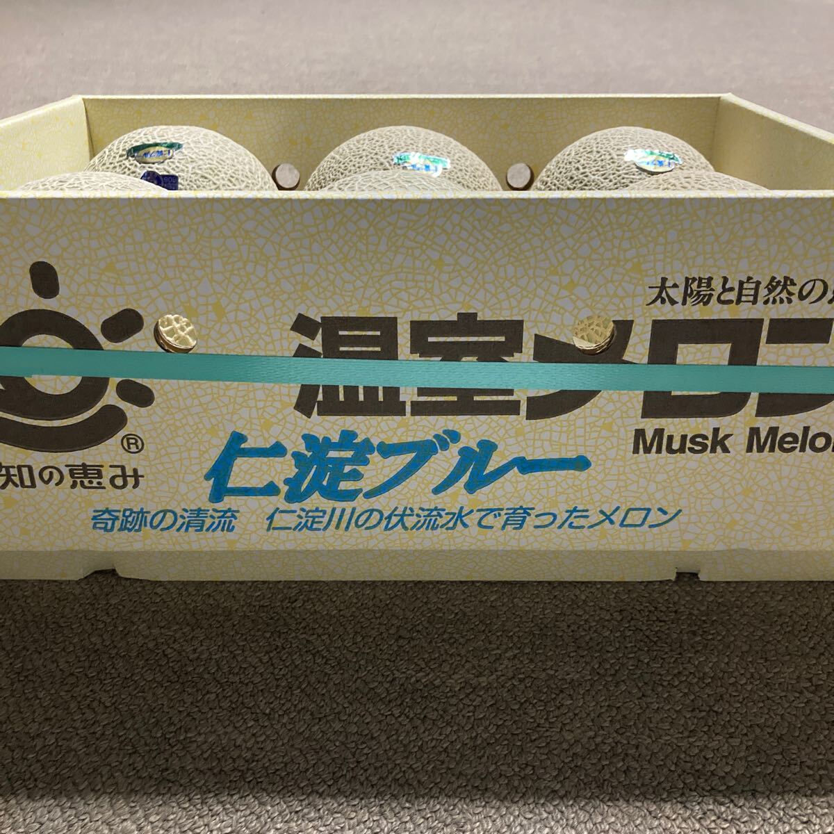 温室メロン　高知県産 仁淀ブルー