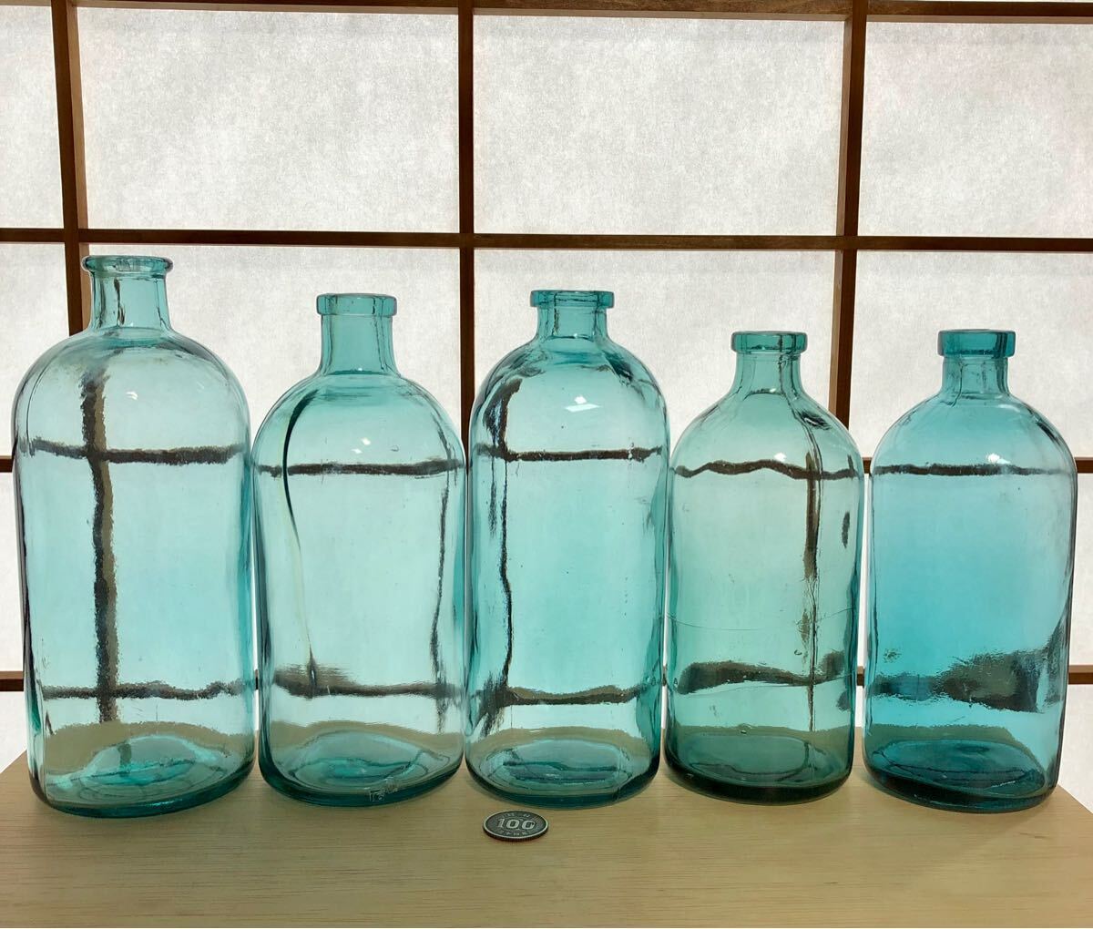 レトロ瓶 ガラス瓶 気泡 薬品瓶 昭和 花器 ドライフラワー レトロ瓶 ガラス瓶 気泡 薬品瓶 昭和 花器 ドライフラワー