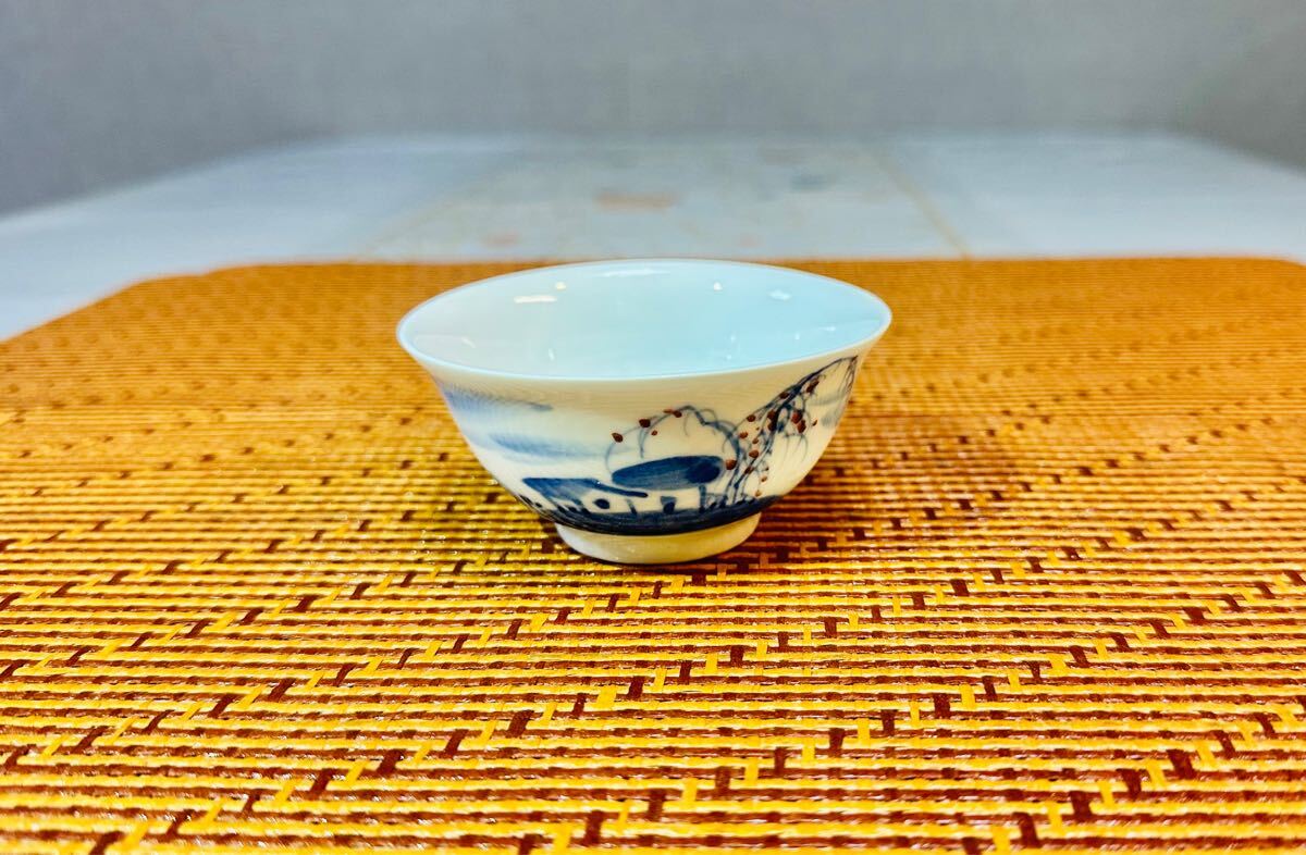 中国美術 青花染付 景徳窯貴和祥 貴和祥製山水