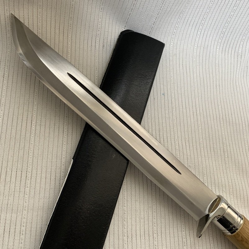 兼常作 関兼常 剣鉈 マタギ 木鞘 革巻 狩猟刀 KANETSUNE 両刀 兼常作 関兼常 剣鉈 マタギ 木鞘 革巻 狩猟刀 KANETSUNE 両刀