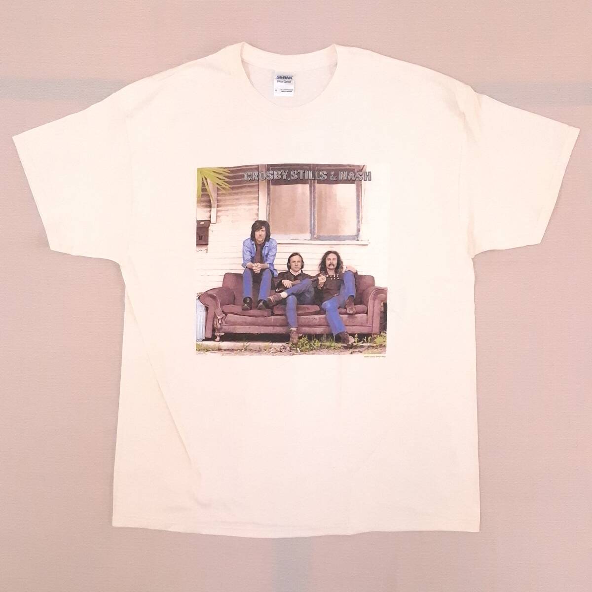 魅惑のバンドT特集! 10sデッド『クロスビー、スティルス＆ナッシュ(CSN) / JAPAN TOUR 2015』ツアーTシャツ GILDANボディ XL／ロックT