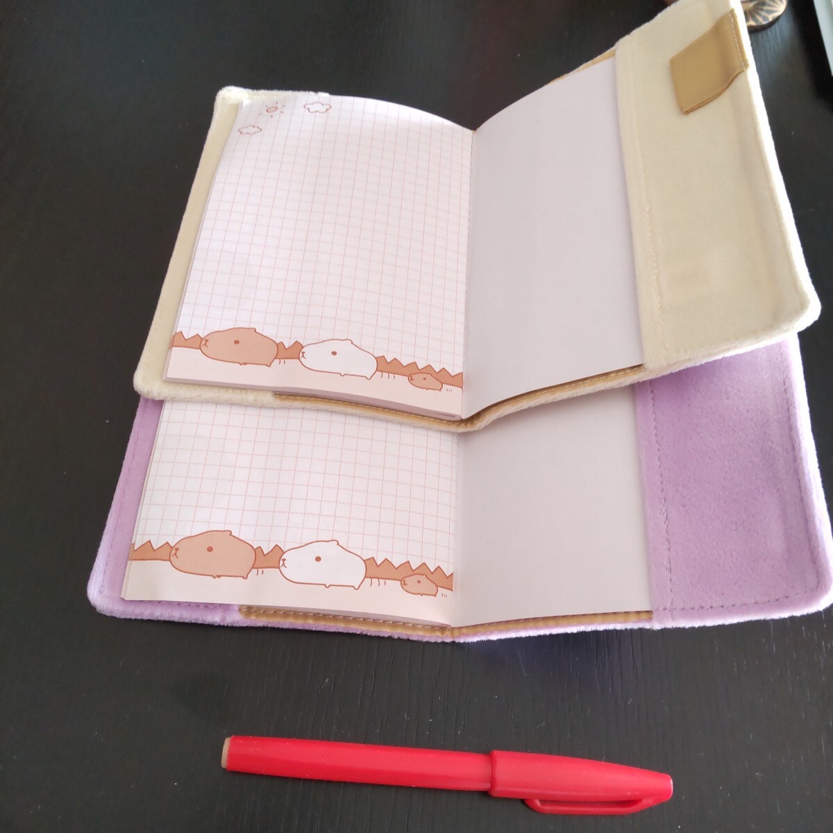 2411 Kapibara-san Note 2 шт. обложка для книги имеется белый san Lee zento kun 