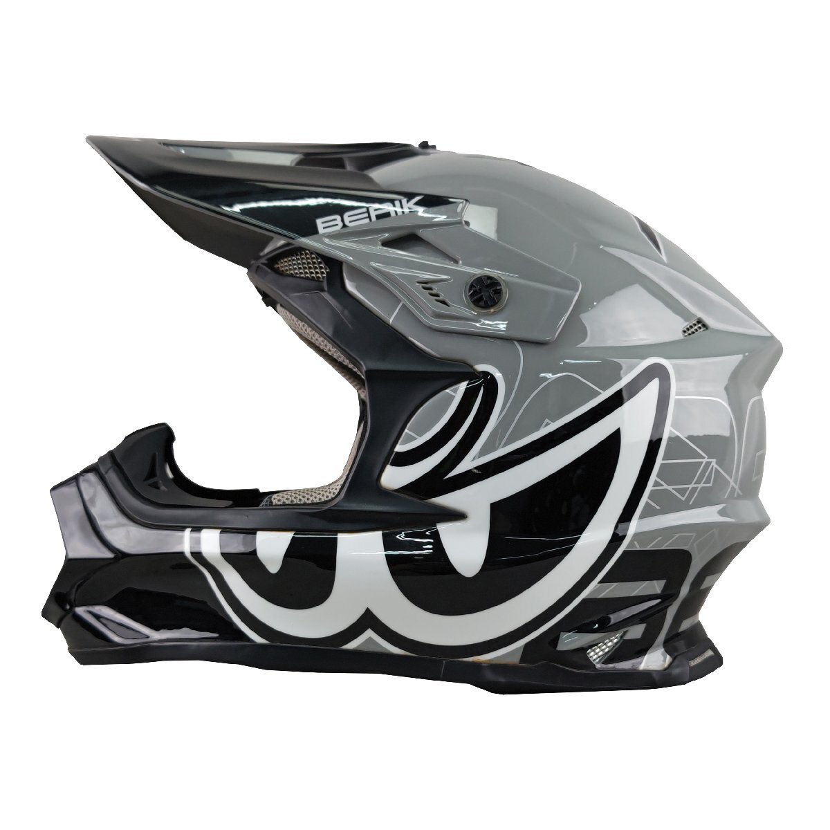 BERIK ベリック オフロード ヘルメット HEL-239201-BK GREY Mサイズ モトクロス エンデューロ 【バイク用品】 マッドジャンパー2