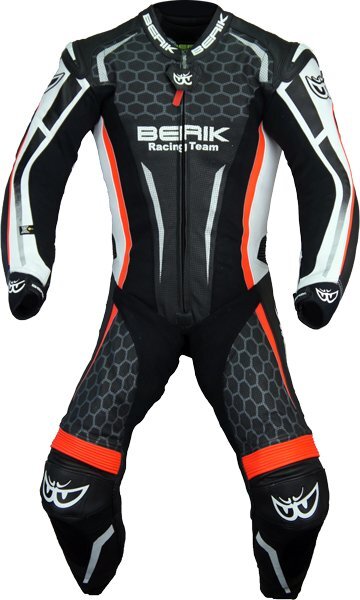 MFJ公認モデル 新規格対応 BERIK ベリック ハイグレード レーシングスーツ 329 RED 48サイズ M相当 展示品 1~ 1円