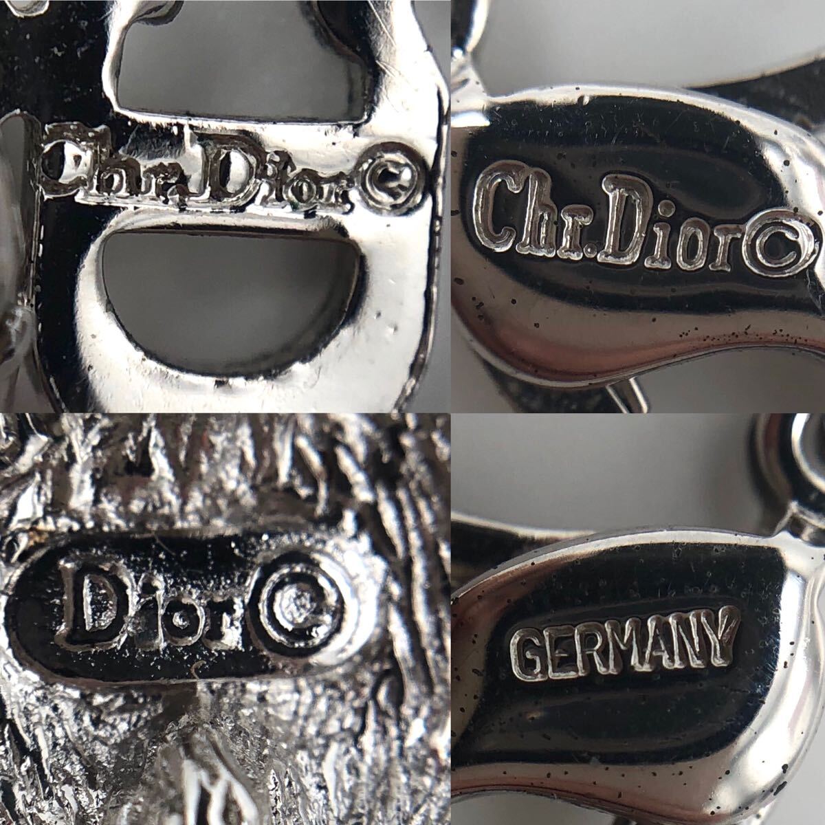 【ギフトに是非!上品♪】Dior ストーンロゴ ブレスレット クリスチャンディオール Dior ロゴ シルバー ストーン
