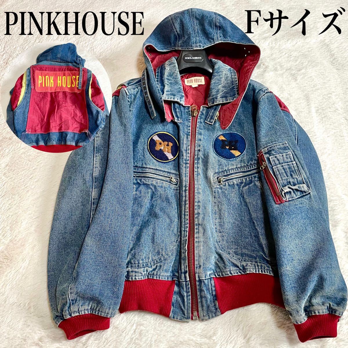 PINKHOUSE ピンクハウス フード ワッペン デニムジャケット G PINKHOUSE ピンクハウス フード ワッペン デニムジャケット G