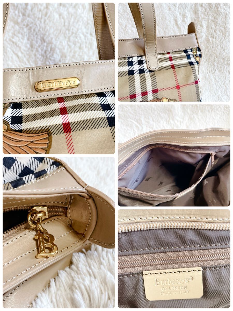 激レア 美品 BURBERRY タッセル柄 ノバチェック 肩がけ トート 激レア 美品 BURBERRY タッセル柄 ノバチェック 肩がけ トート