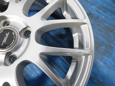 ◆TOPRUN◆15x4.5J +48 4穴 100 中古 アルミホイール 4本【福島発 送料無料】FUK-E15706★15インチ★