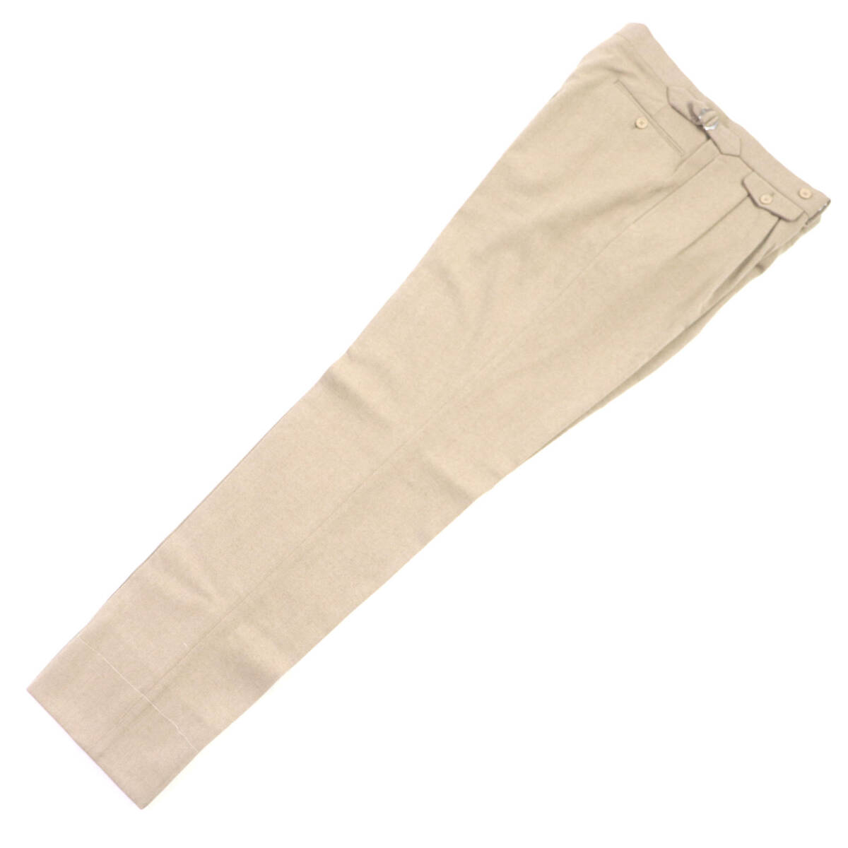 未使用品▼RALPH LAUREN PURPLE LABEL ラルフローレン パープルレーベル 798857693001 ウール100％ ベルトレス スラックス 34 正規品
